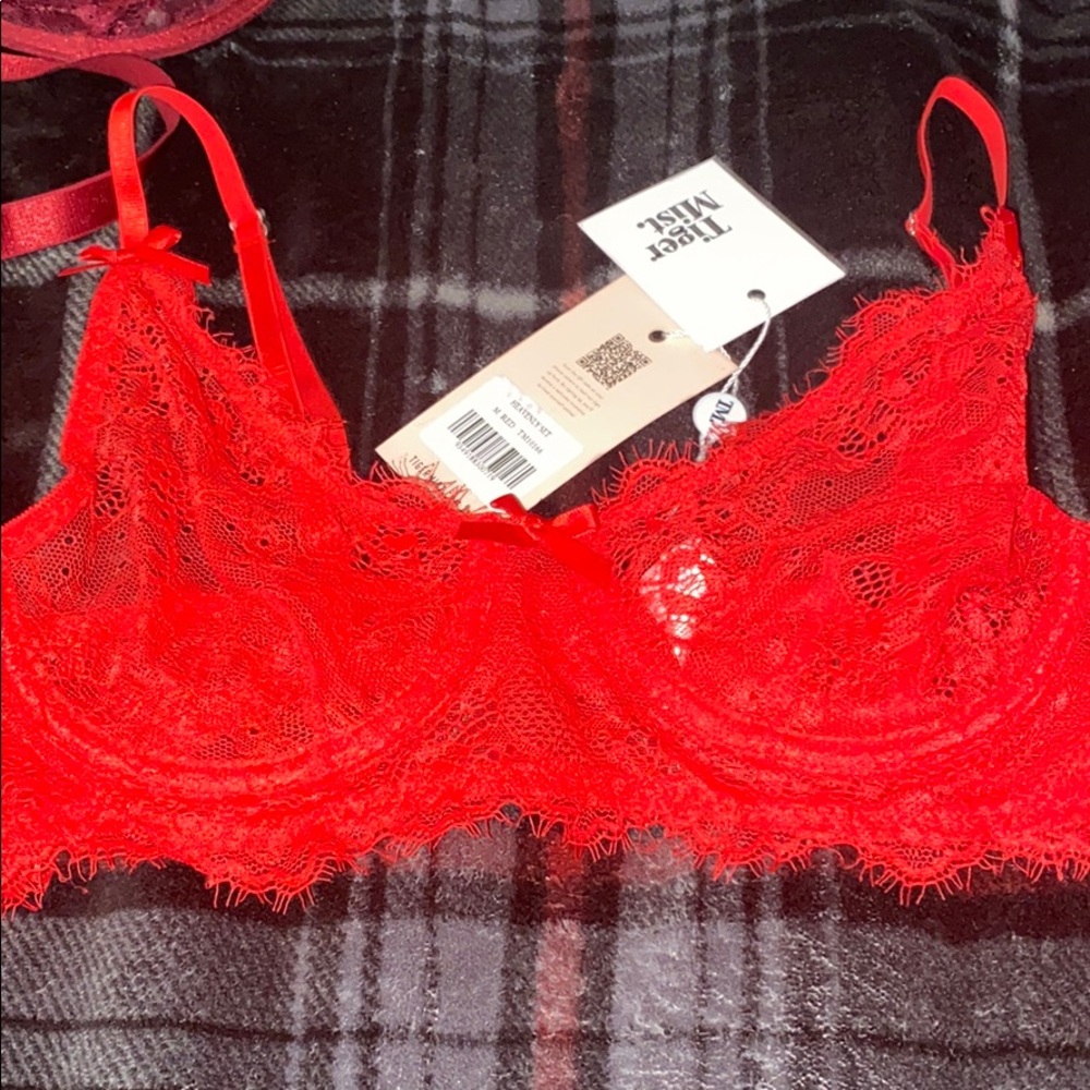 Sexy red bra